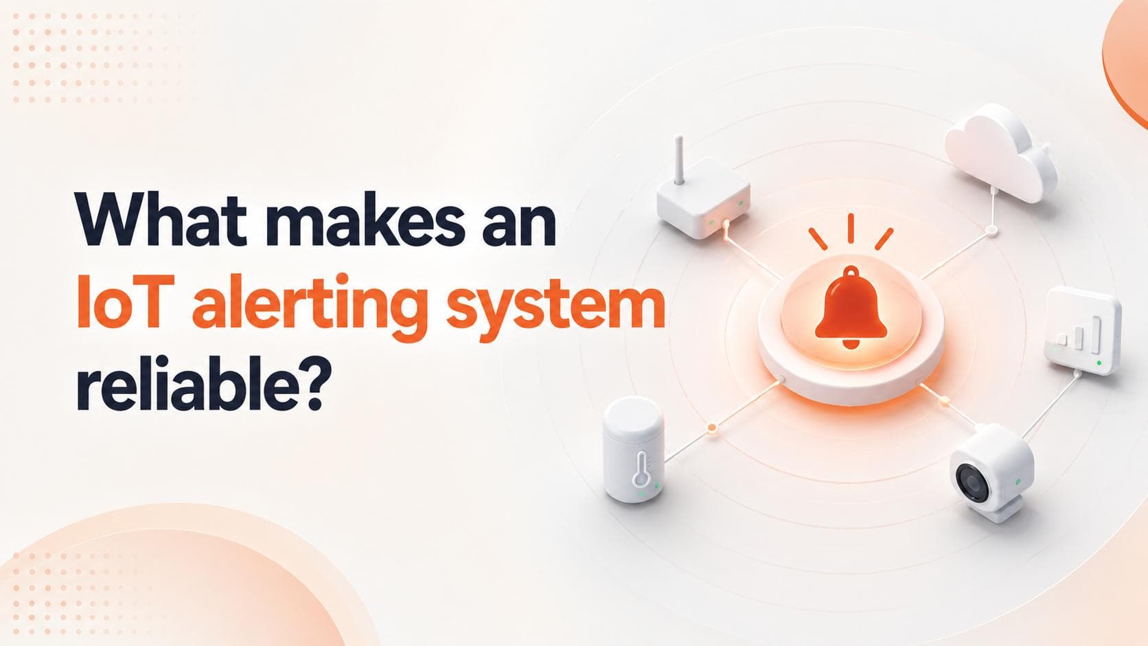 IoT alerting system linking a central alert to connected devices like sensors and cameras