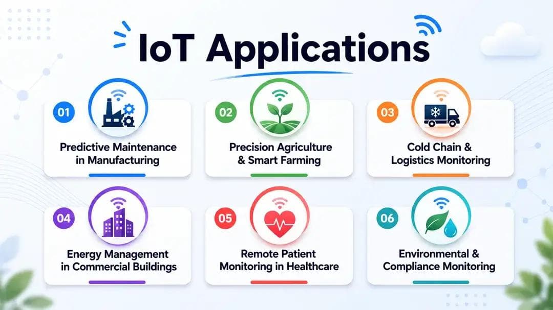 top iot applications for various businesses