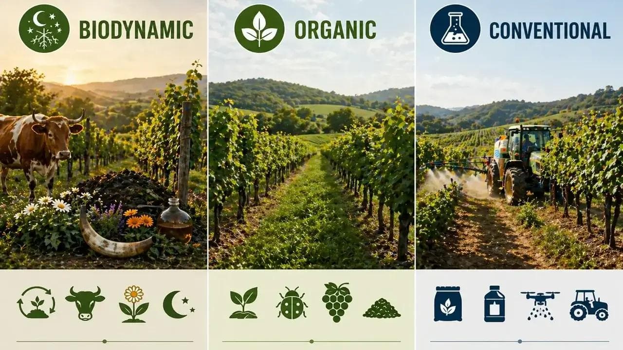 Biodynamic vs. Organic vs. Conventional Viticulture