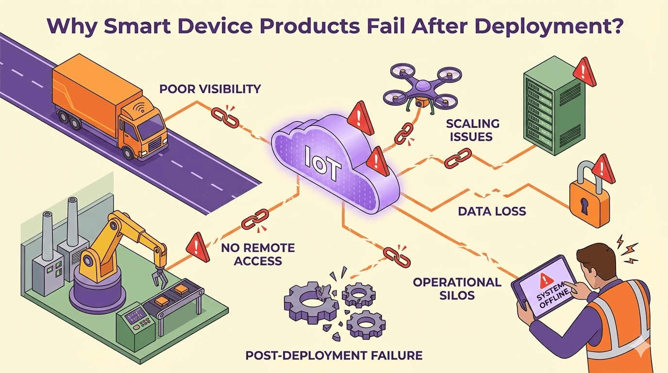 Post-deployment IoT system managing devices at scale