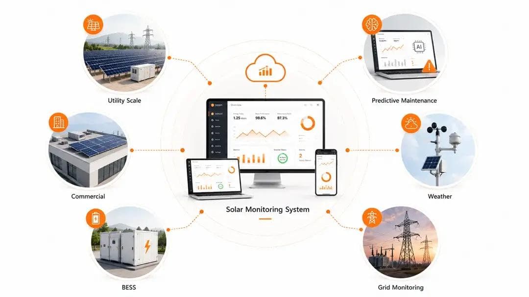 showcased types of solar monitoring system