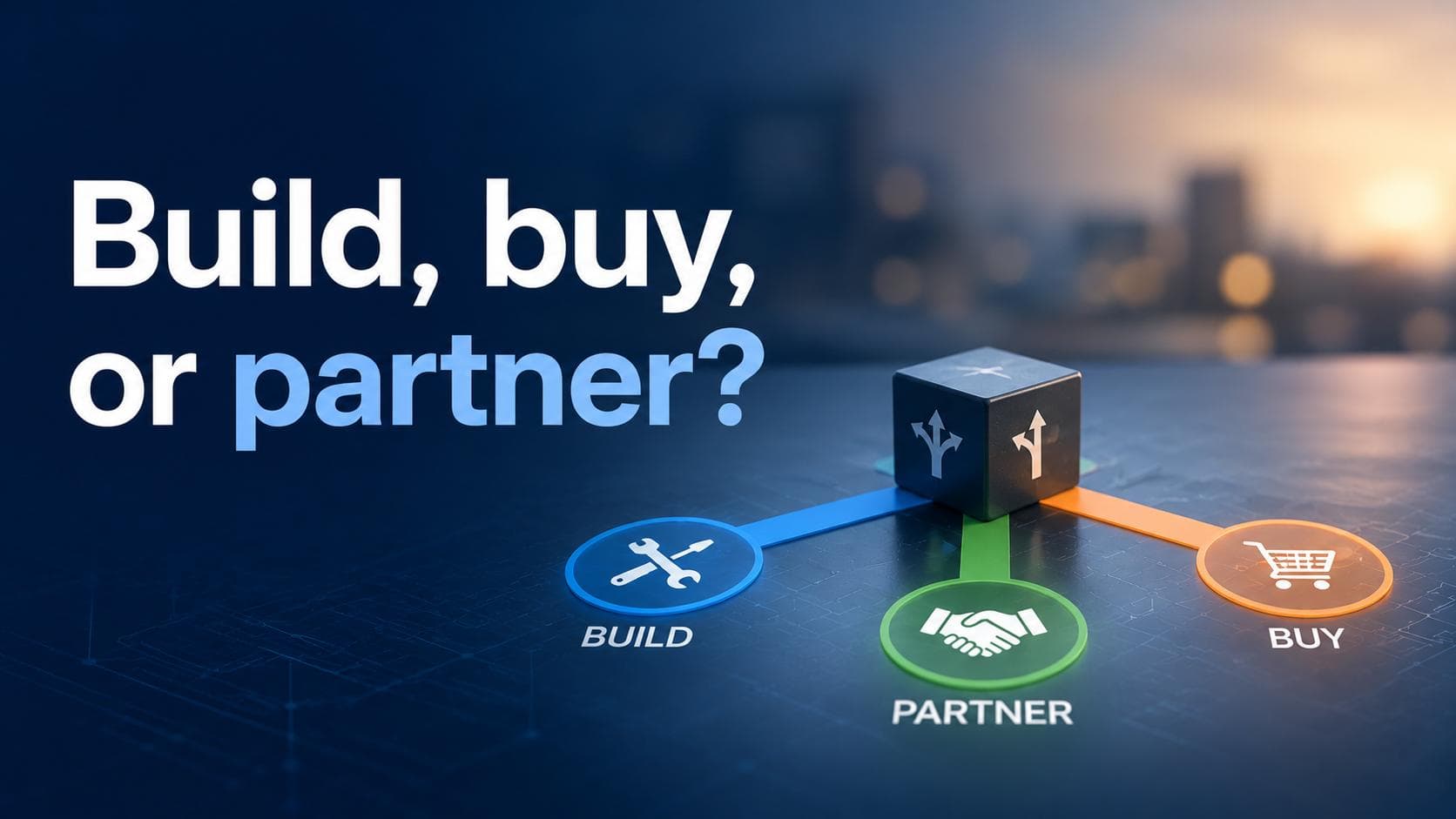 Build, buy, or partner options for IoT software.